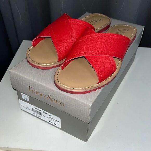 Franco Sarto -Quentin Red Sandal size 8.5 - Picture 1 of 7